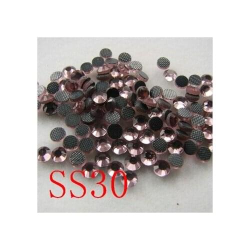 SS30 6.4-6.6mm,288pcs/Bag Light Amethyst DMC Hot Fix FlatBack Rhinestones,heat transfer DIY hot iron-on crystal hot fix stone