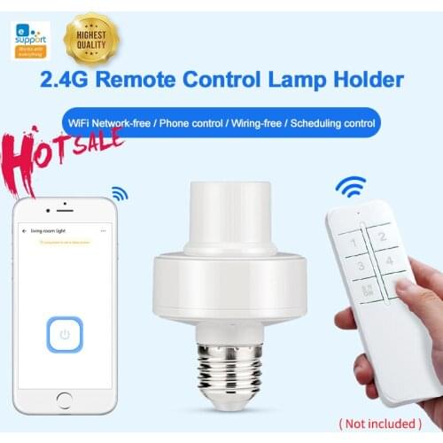 BASIC-2.4G Smart Home RM 2.4G Smart Light Socket E27 Lamp Holder Protocol EWeLink APP Control Remote Control