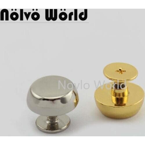 10-50 pieces 4 colors High Quality Binding Screws Copper Nail Rivets Leather Shoes Bags Base Craft Belt Wallet Solid Screws DIY