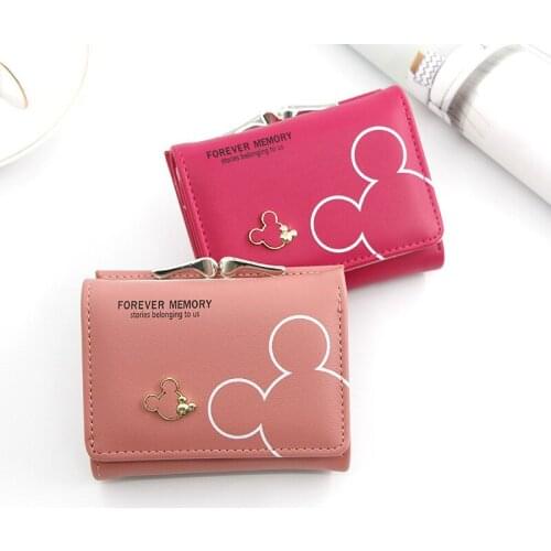 Wallet Women 2021 Lady Short Women Wallets Mini Money Purses Cartoon Leather Female Coin Purse Card Holder Cute Girls Wallet