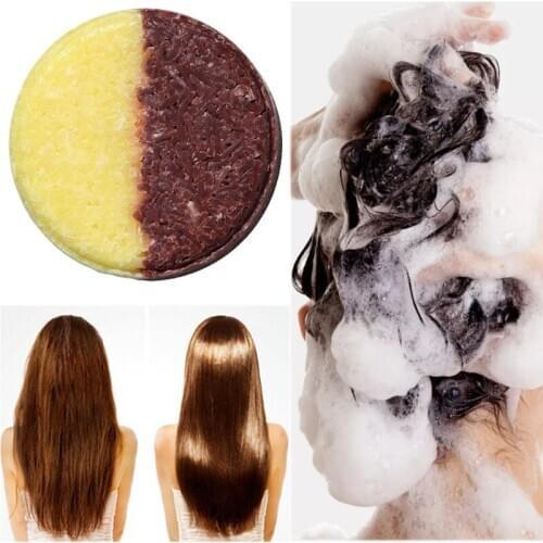 1pcs Nourishing Hair Root Shampoo Soap Polygonum Multiflorum Ginger Oil Control Anti-dandruff Hair Darkening Bar Cleansing Soap