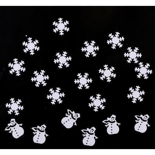 15g White Color Christmas Snowman Snowflake 18*19mm Tinfoil Sequins Christmas Gift DIY Home Decoration