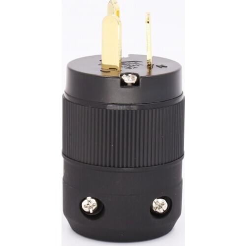 HI Fi Gold plated AU NZ CN HIFI POWER CONNECTOR Hi-End Rhodium Plated AU Mains Power Plug Male Copper Connector Cable Cord 3 Pin