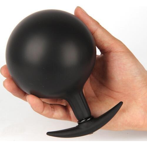 2019 new Inflatable Anal Plug vaginal Dildo Pump Anal Dilator Expandable Built-in metal balls Butt Plug Anal Balls Sex Toys