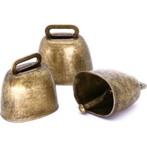 3Pcs Cow Horse Sheep Grazing Bell Farm Animal Anti Lost Copper Bells Loud Crisp Spread DIY Accessories Pet Pendant Decorations