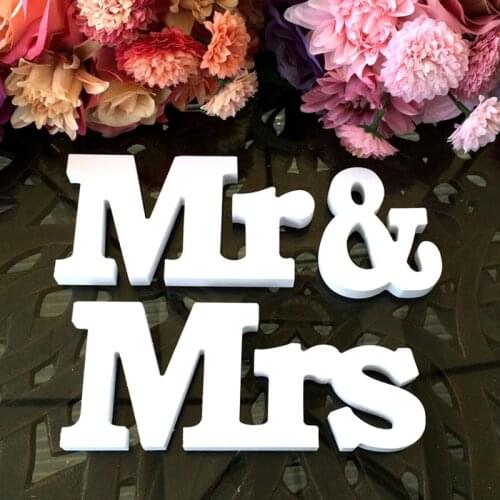 3 Pcs/set Wedding Decoration Letter Mr & Mrs Photo Props Just Married Bridal Shower Wedding Decor Bachelorette Party Decoration