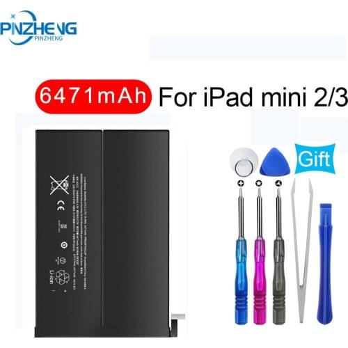 PINZHENG 6471mAh Tablet Battery For iPad Mini 2 3 Mini2 Mini3 A1512 A1489 A1490 A1491 A1599 Replacement Tablet Battery With Tool