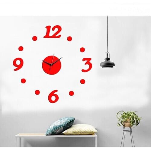 Acrylic DIY wall clock AliExpress Amazon wish explosions digital dot wall clock mute wall clock