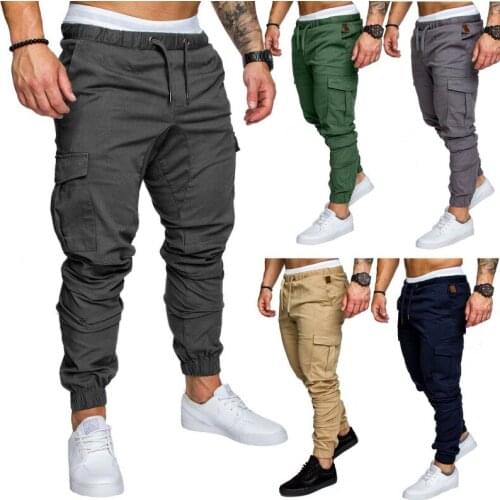 New Casual mens harem pants Spring autumn Drawstring elastic waist Joggers trousers Homme Cargo Pants male hip hop Sweatpants