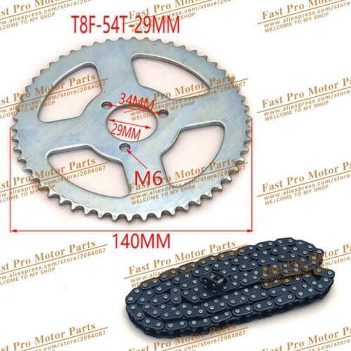 47 49cc T8F chain 136 Links and 54T teeth 29mm /26MMChain sprocket for mini moto atv quad 2 stroke engine parts accessories