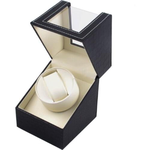 Watch Case New PU Leather Single Shaker Electric Turntable Automatic Rotating Watch Box Motor Box Shaker Watch Box Organizer
