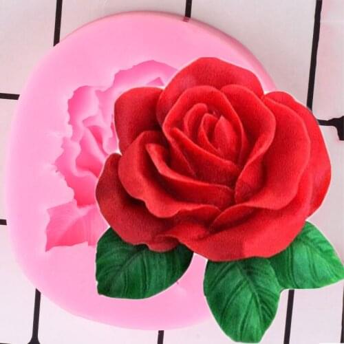 Rose Flower Silicone Mold Candle Soap Resin Clay Molds Chocolate Fondant Cake Decorating Tools Polymer Clay Candy Mould
