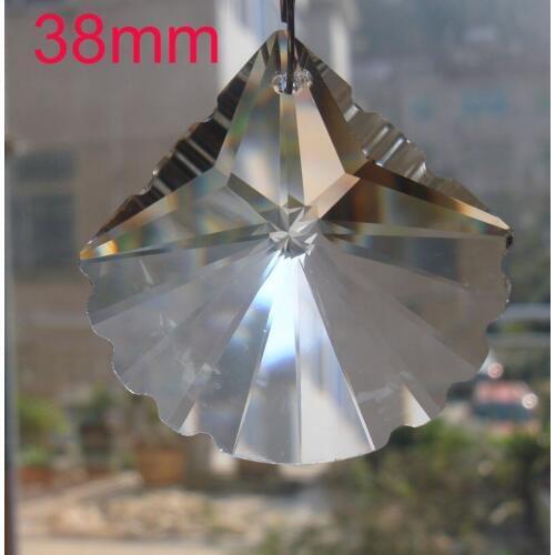 Hot sale clear crystal glass prism chandelier shell pendant wedding decor 38mm100pcs