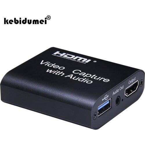 4K Loop Out Graphics Capture Card HDMI-compatible To USB 2.0 Video Recording Box Mic In Audio Out for PC Game Live Streaming