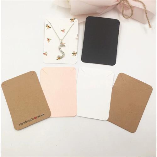 100pcs/lot 7.8x5.6cm Paper Necklace Packaging Card Love Jewelry Gift display Card Blank High quality Jewelry Packaging Card