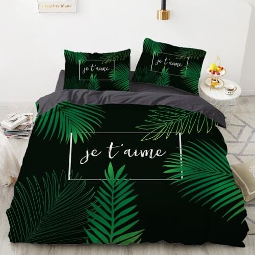Bedding set King Queen Euro Duvet cover set pillow case Bed linens Quilt cover euro 220x240 240x260 Nordic simple black