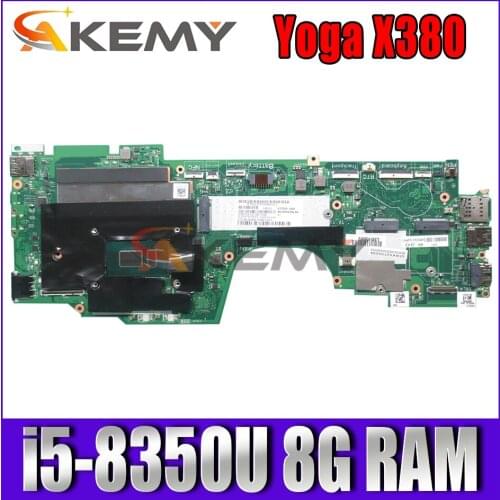 DTZS1 LA-F421P For Lenovo Thinkpad Yoga X380 Laptop motherboard 02DA016 With i5-8350U CPU 8G RAM DDR3 100% Fully Tested