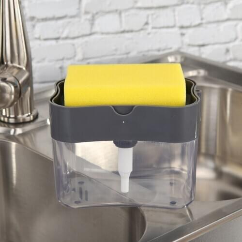 Multifunction Soap Dispenser Sponge Caddy Non-toxic Odorless Dispenser Kitchen Rack Creative Bathroom Washing Soap Storage Box