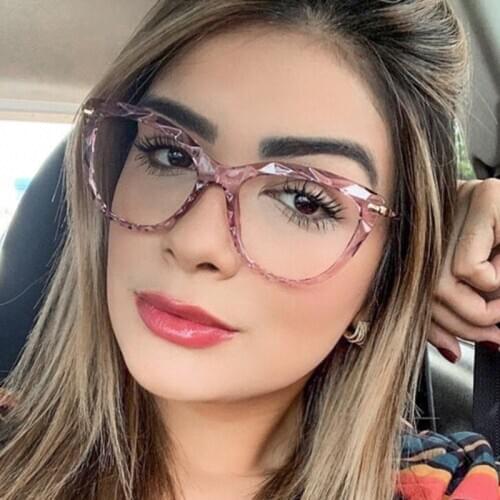 Fashion Cat Eye Glasses Women Brand Designer Anti Blue Light Reading Spectacles Optical Eyewear Decorative Eyeglasses Lunette