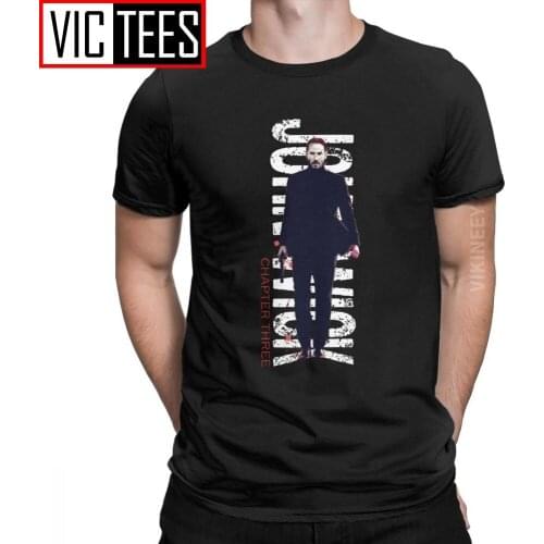 Mens Tshirt Wick 3 Chapter Three Casual Pure Cotton John Wick 3 Parabellum Keanu Reeves T Shirt for Male