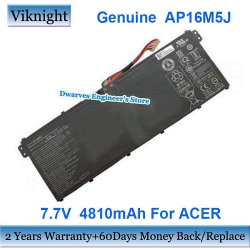Genuine 4810mAh 7.7V AP16M5J Laptop Battery For Acer Aspire 3 A315-21 A315-32 A315-33 A315-41 A315-51 KT.00205.004 N17Q3 Battery