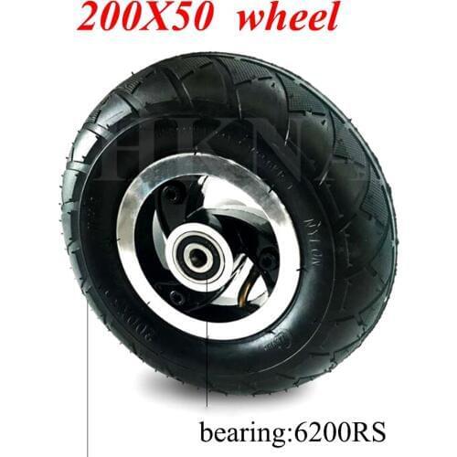200x50 Front Wheel for Electric Scooter 200x50 Tyre Inflation Electric Vehicle Aluminium Alloy Wheel Pneumatic Tire