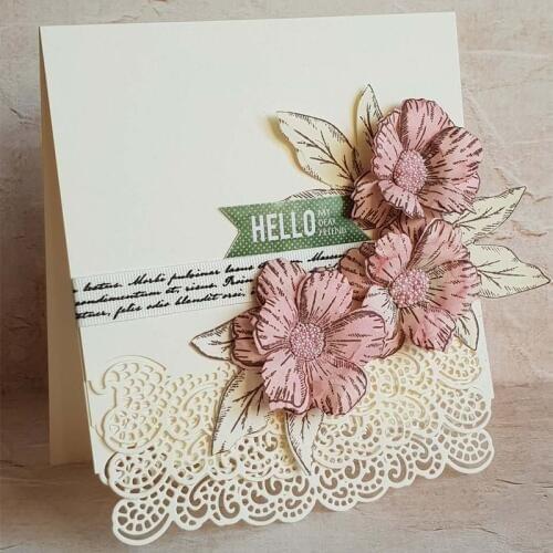 Hollowed Lace Edge Metal Cutting Dies for DIY Craft Making Card Scrapbooking Decorative Embossing Stencils