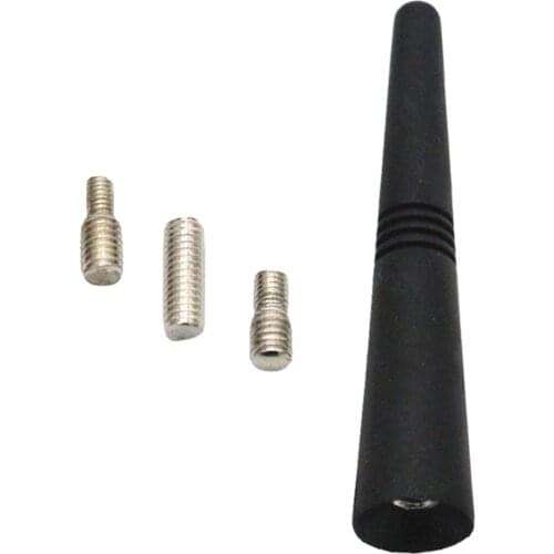 3.5 inch Car Wash Proof Short Rubber Antenna Mast Replacement Powerful Internal Coil for Truck 3 Adapters M4 M5 M6