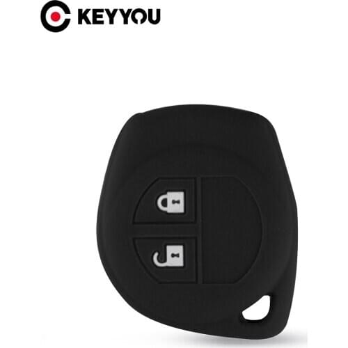 KEYYOU 2 Buttons Silicone Car Key Case Cover For Suzuki Amagatarai Grand Vitara Swift Ignis SX4 Liana Aerio Vitara Jimny Vitara