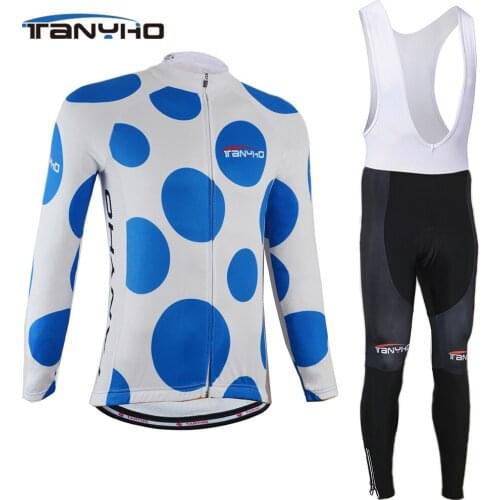 TANYHO Cycling Jersey Sets Long Sleeve Mountain Bike Clothes Wear Maillot Ropa Ciclismo Quick Dry Racing Bicycle Clothing