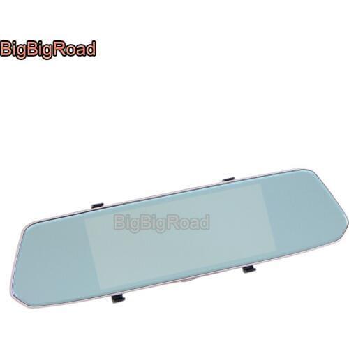 BigBigRoad Car DVR DashCam 7 Inch IPS Touch Screen Rear View Mirror For Ford mondeo 3 5 mk3 mk4 mustang s-max transit ecosport