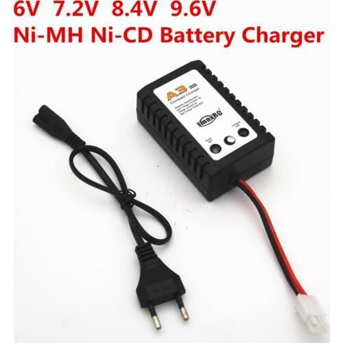 A3 Charger For 6v 7.2v 8.4v 9.6v NiCd NiMH battery with Tamiya Plug Kep-2p L6.2-2P For RC toys Automatic Power-off Intelligence