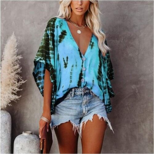 Plus Size 4xl 5XL Female Full 2020 Spring New Tops V-neck Print Boho Women Shirt Classic Special E Girl Graphic T Shirt