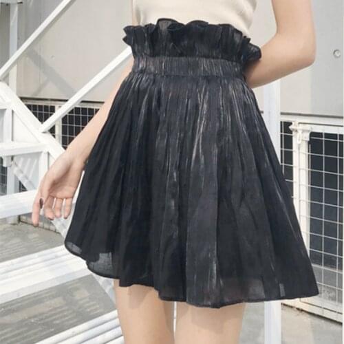 2020 Summer New Arrival Bud Skirt Fresh & Sweet Style Mini Skirt High Waist Pleated Skirt Women 4 Colors Available Free Shipping