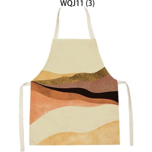 1 Pieces Abstract Pattern Mountain Line Pattern Clean Art Aprons Home Cooking Kitchen Apron Chef Wearing Adult Bib Antifouling