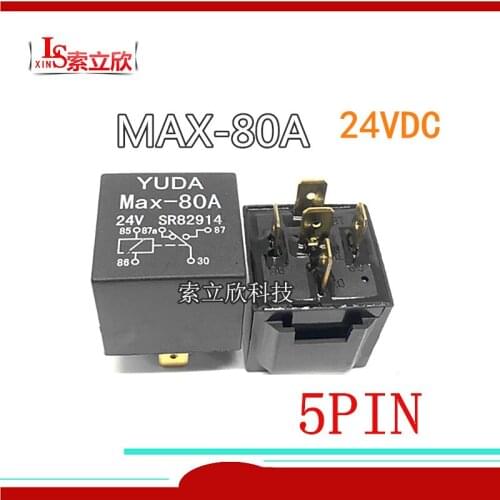 5pcs NEW general auto 24V relay Max-80A SR82914 Max 80A SR82914 24VDC general JD1914 JD1912 24V 80A HKVF4 car accessories