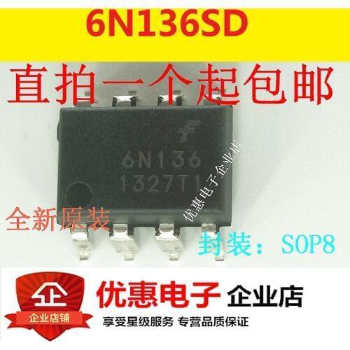 10PCS 6N136 6N136SD SMD SOP8 new original