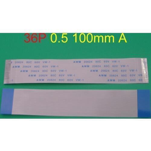 10PCS New FFC FPC 36pin flat flexible cable 0.5mm pitch forward Length 100mm 10cm Width 18.5mm Ribbon 36p Flex Cable Type A