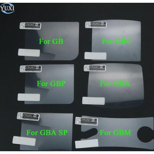 2pcs LCD Screen Lens Protector Plastic Protective Film for Gameboy Color Advance Pocket for GBA SP GBC GB GBP Console