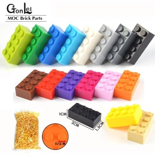 40Pcs MOC Parts 3001 Brick 2x4 Dots Classic Piece Building Block Bricks Rebrickable Educational Professional School DIY Toys