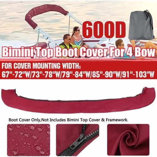 600D 4 BOW Bimini Top Boot Cover Waterproof Yacht Boat Cover Anti UV Dustproof Cover Marine Cover barco Boat Accessories
