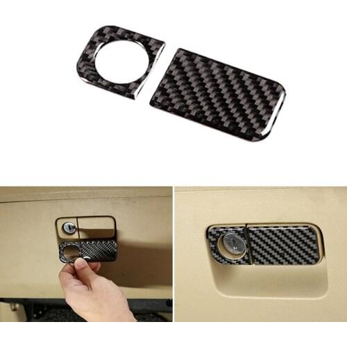 Car-styling Soft Carbon Fiber Passenger Side Glove Box Storage Box Frame Cover Trim For Honda CRV 2007 2008 2009 2010 2011