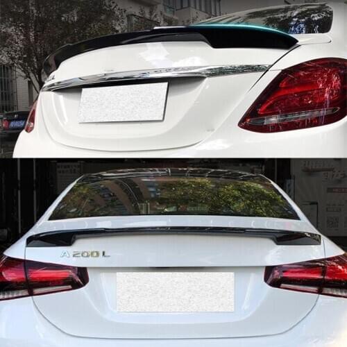 CEYUSOT FOR W177 Spoiler Accessories New Benz A Class Sedan A180 A200 A220 Car Trunk Rear Lip Wings ABS Spoiler 2019 20 GT Style