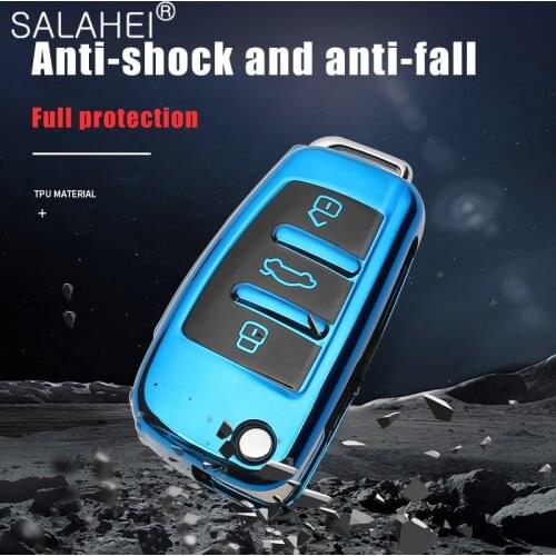 Car Key Cases Cover For Audi A3 A4 A5 C5 C6 8L 8P B6 B7 B8 C6 RS3 Q3 Q5 Q7 TT 8L 8V S3 R8 A6 S6 A7 A1 TT RS Sline TPU Protector