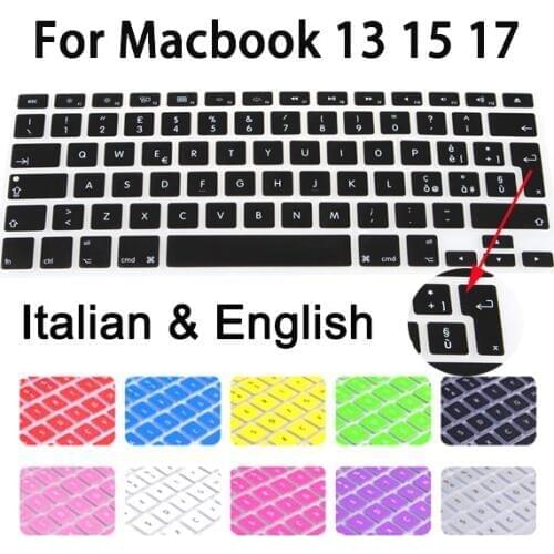 For Macbook Air 13 Waterproof Italian Italy Silicon Sticker Laptop Italian For Macbook Pro 13 15 17 Retina 13 15 Keyboard Cover