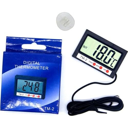1pcs LCD Digital Thermometer for Freezer Temperature -50℃~ 70℃ degree Refrigerator Fridge Thermometer with Clock
