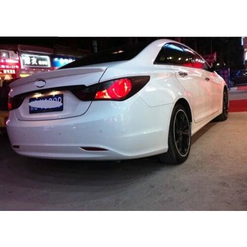 For 2011-2014 Hyundai Sonata MK8 4DR Sedan PU B Rear Wing Trunk Lip Unpaninted Spoiler Style Spoilers Factory ABS