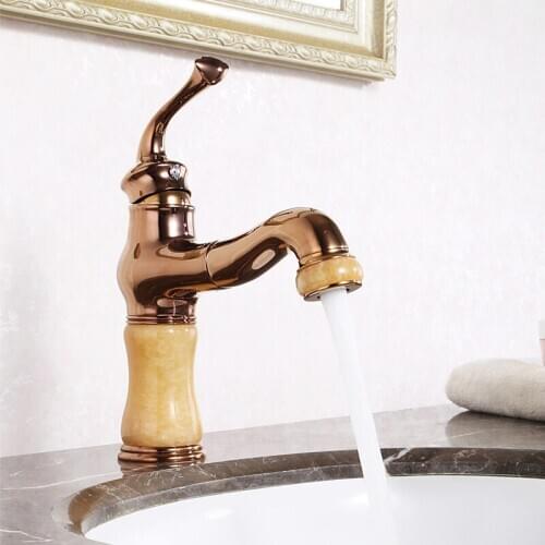 Brass Bathroom Basin Faucet Single Handle Vintage Bronze High Old Retro Faucet Hot And Cold Bath Mixer Washbasin Taps