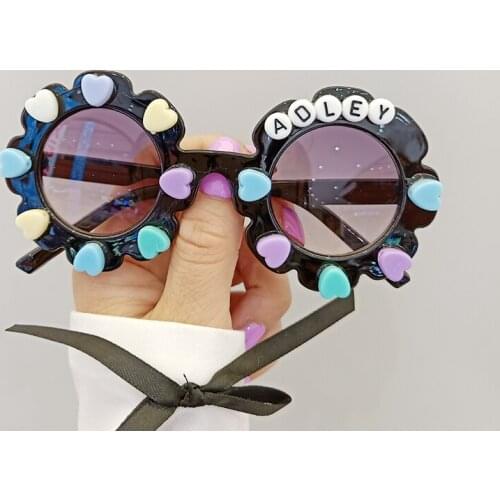 Summer Fashion Kids Girls Boys Sunglasses Hearts Patterns Letter Glasses Outfits Outdoor Activities 2-10 Years