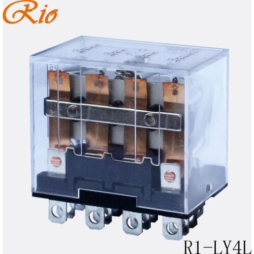 LY4NJ LY4 HH64P 14PIN 10A Power Relay Coil 4PDT Red LED Indicator Lamp DC12V 24V AC110V 220V